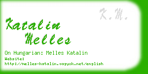 katalin melles business card